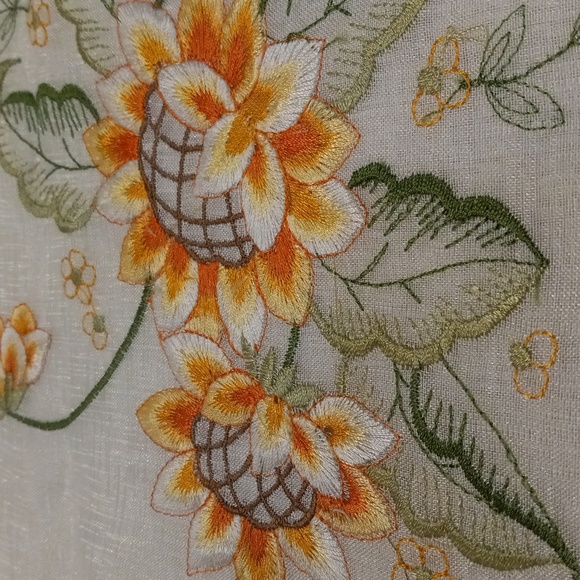 Vintage Floral Embroidered Table Cover, Set of Two - Picture 7 of 10